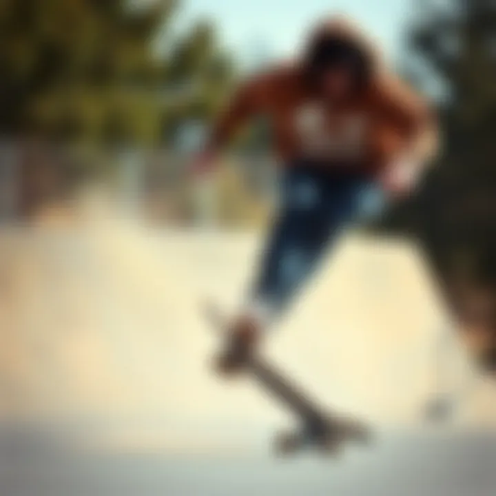 Skateboarder performing tricks while wearing protective eyewear