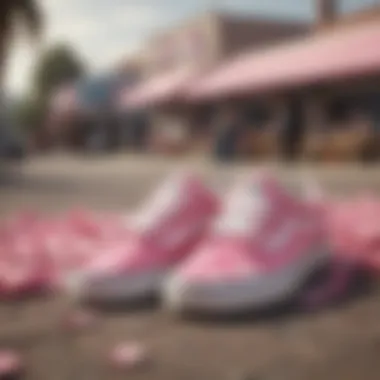 Vans shoes displayed in a vibrant community setting