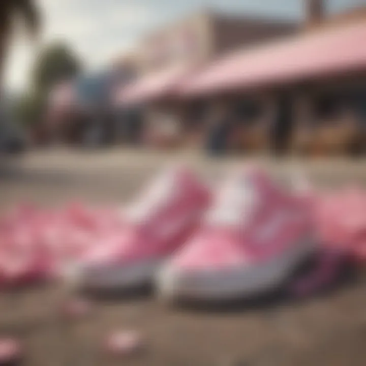 Vans shoes displayed in a vibrant community setting