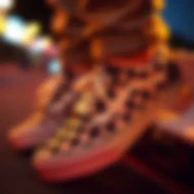 Vans checkered sneakers in contemporary fashion