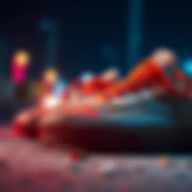 Detailed view of materials used in Vans Fire Shoes