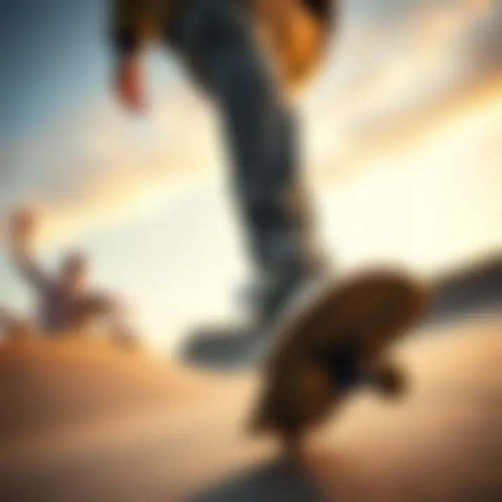 Stylish skater performing tricks while wearing Vans Gore-Tex camo shoes