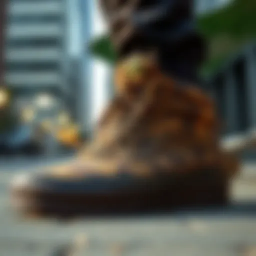 Vans Gore-Tex camo footwear showcased in an urban skateboarding setting