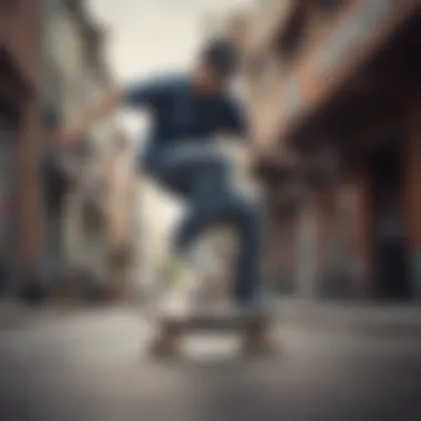 Skaters performing tricks while wearing Vans Half Cab shoes