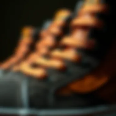 Material Craftsmanship of Vans Leather Sk8 Hi Close-up of the materials used in Vans Leather Sk8 Hi