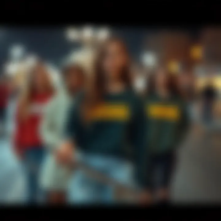 Group of friends showcasing diverse styles in Vans long sleeve apparel