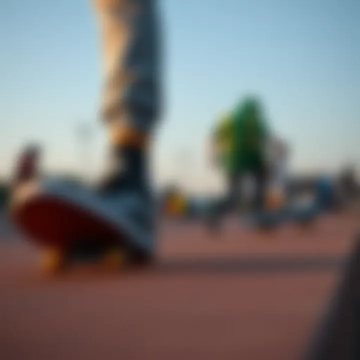 Artistic representation of the evolution of skate fashion influenced by Vans pumps