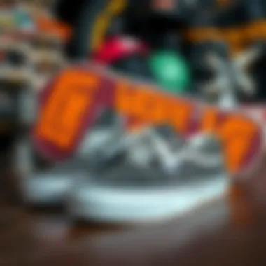 Vans Shoes and Skateboarding Gear Vans shoes with skateboarding gear background