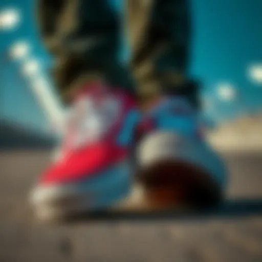 Design Features of Vans Skate Style 53 Close-up of Vans Skate Style 53 shoes showcasing their unique design features