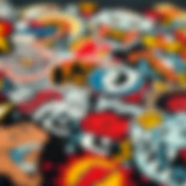 Diverse Collection of Manga Griptape Designs A collection of various manga griptape designs demonstrating artistic diversity.