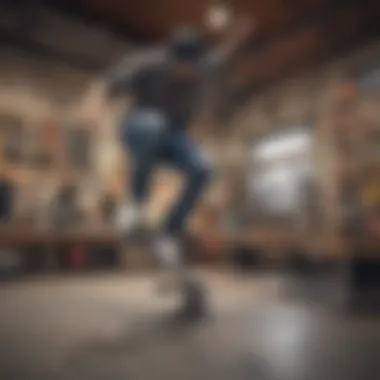 Skateboarding workshop held in a boardshop